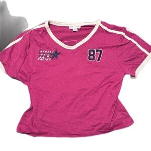 Pink Streetwear Baggy Perfect Length Tee